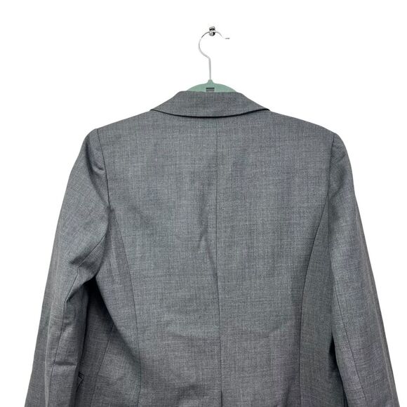 J. Crew Womens Super‎ 120's Blazer Wool Two Button Lined Flap Pockets Gray Sz 8 - Picture 7 of 7